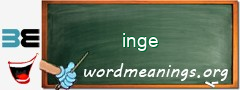 WordMeaning blackboard for inge